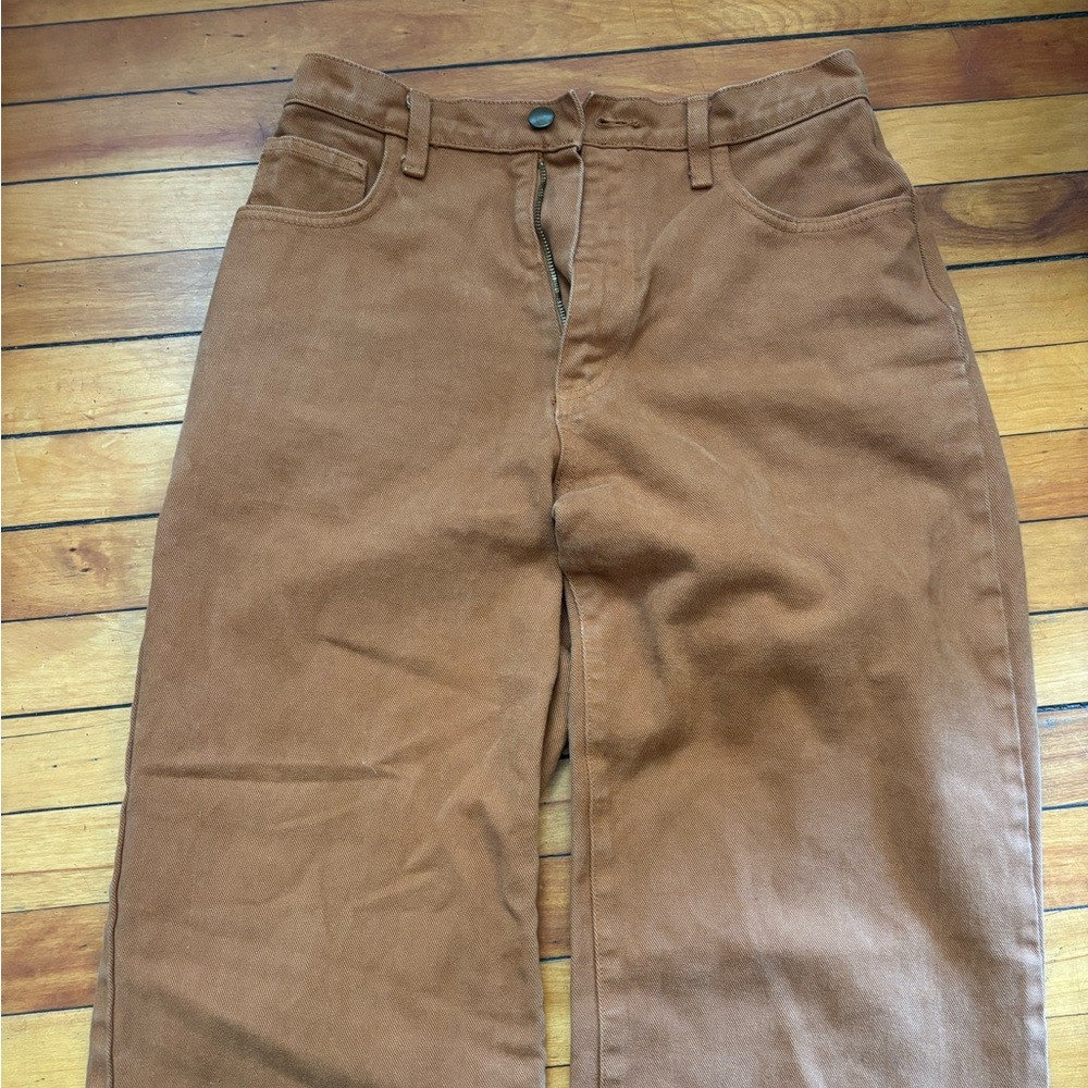 Madewell 100% Cotton Canvas Workwear Pants | Caramel Brown | Women’s 30/27